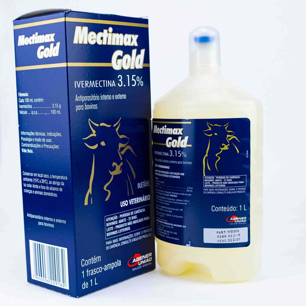 01 Tetramectin Gold L.a 4.5% + Ade Endectocida Longa Ação