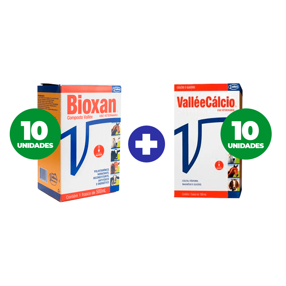 Kit Soro: 10 Bioxan 500 ml + 10 Valléecálcio 500 ml - Casa da Lavoura -  casadalavoura